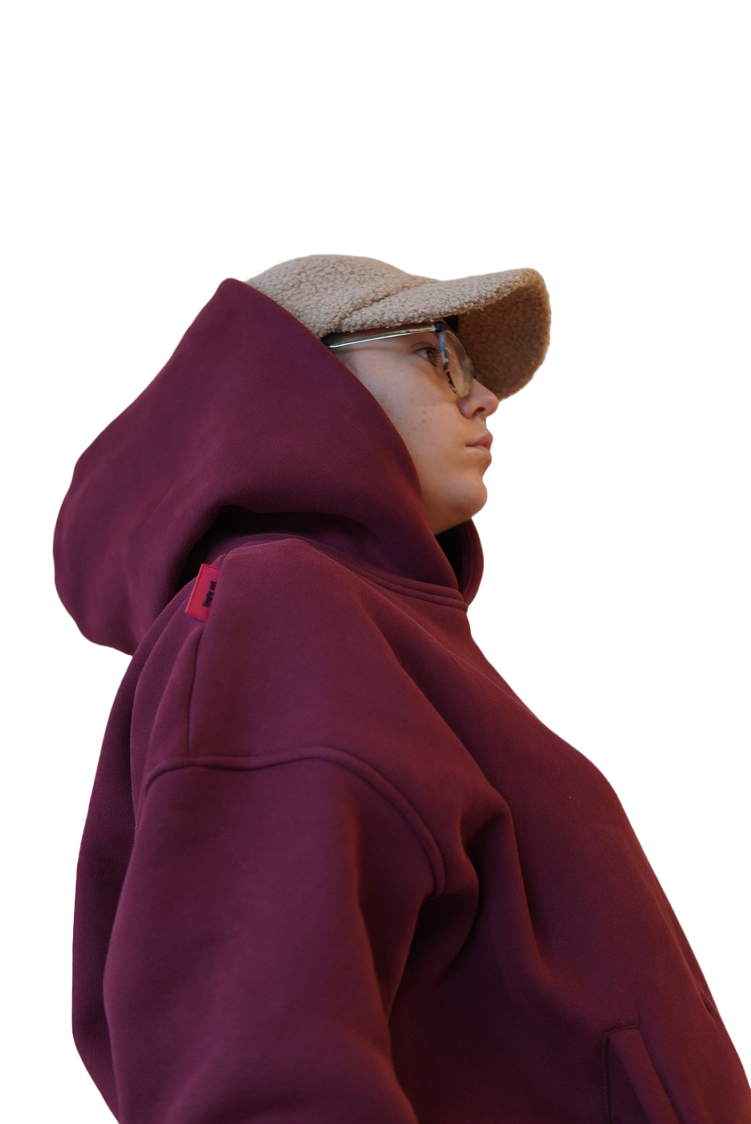 Hoodie in Merlot