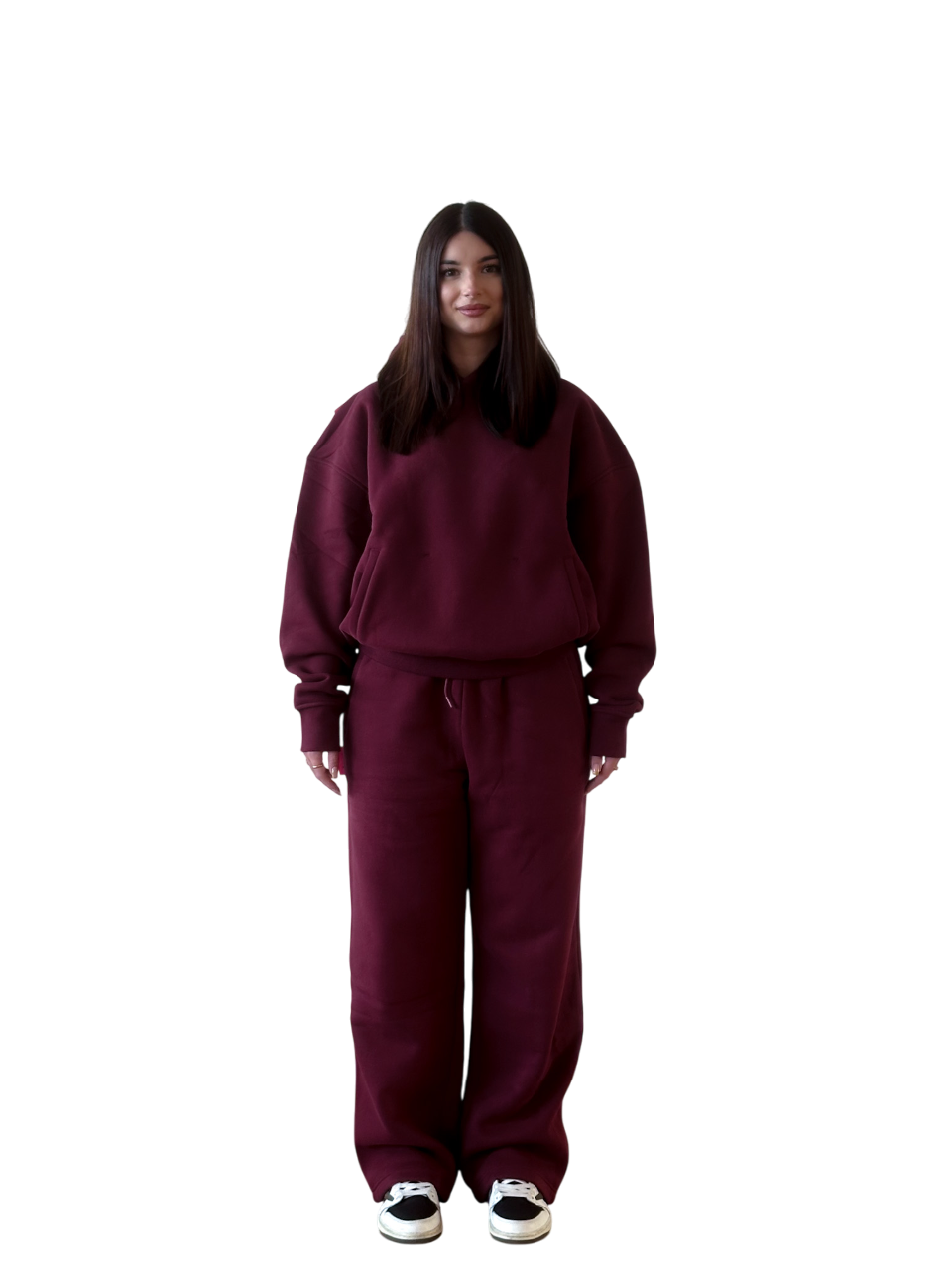 Hoodie in Merlot