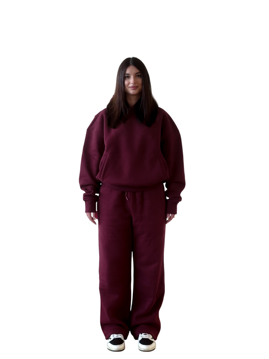 Hoodie in Merlot