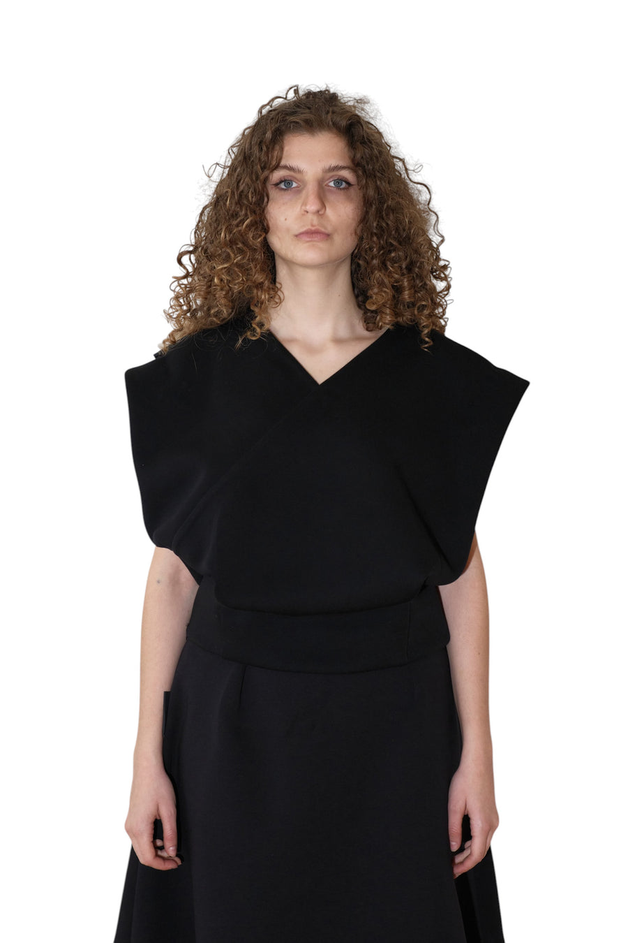 Wrap Front Vest With Immigrant Print
