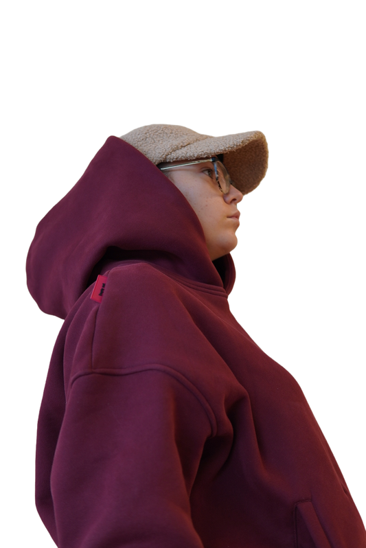 Hoodie in Merlot