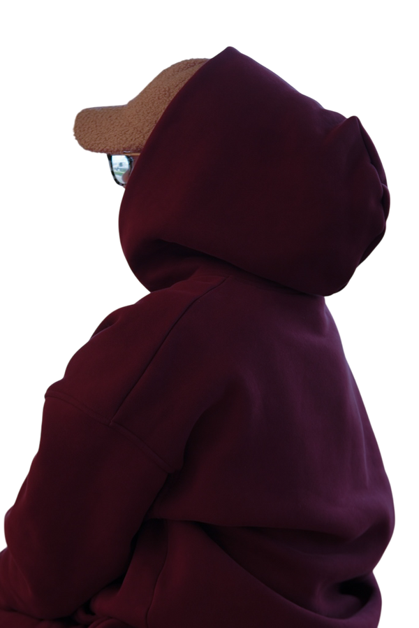 Hoodie in Merlot