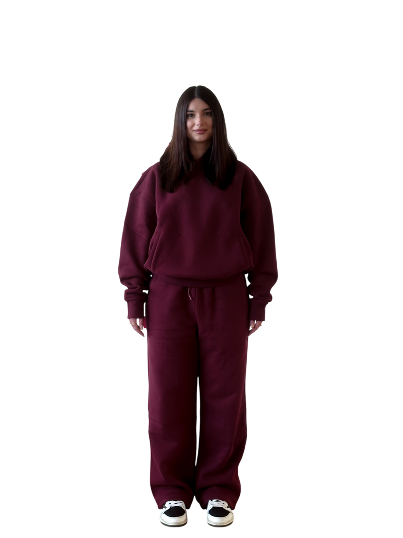 Hoodie in Merlot