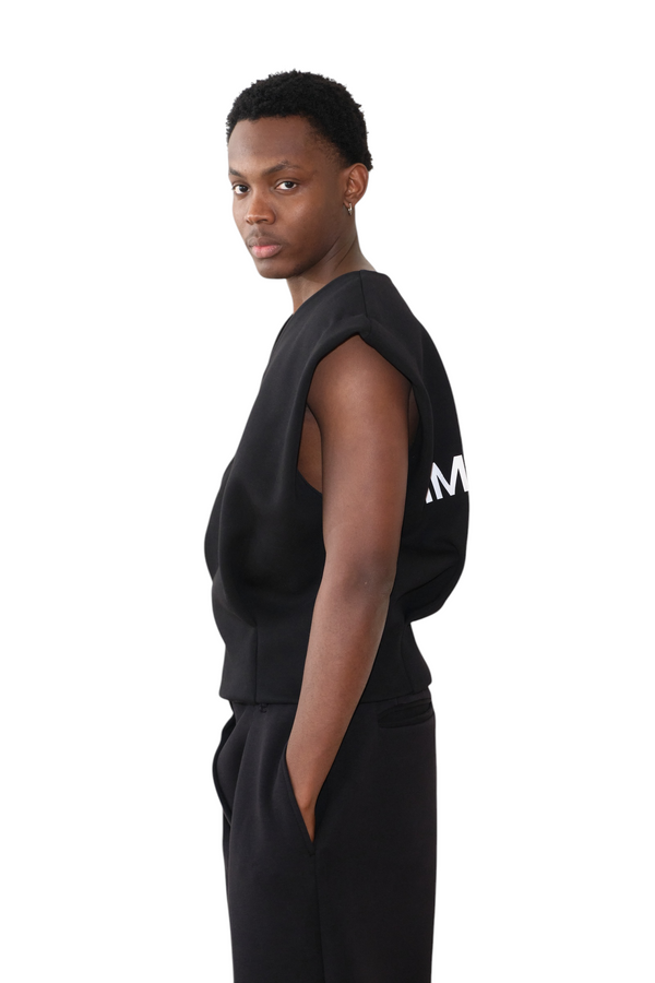 Wrap Front Vest With Immigrant Print