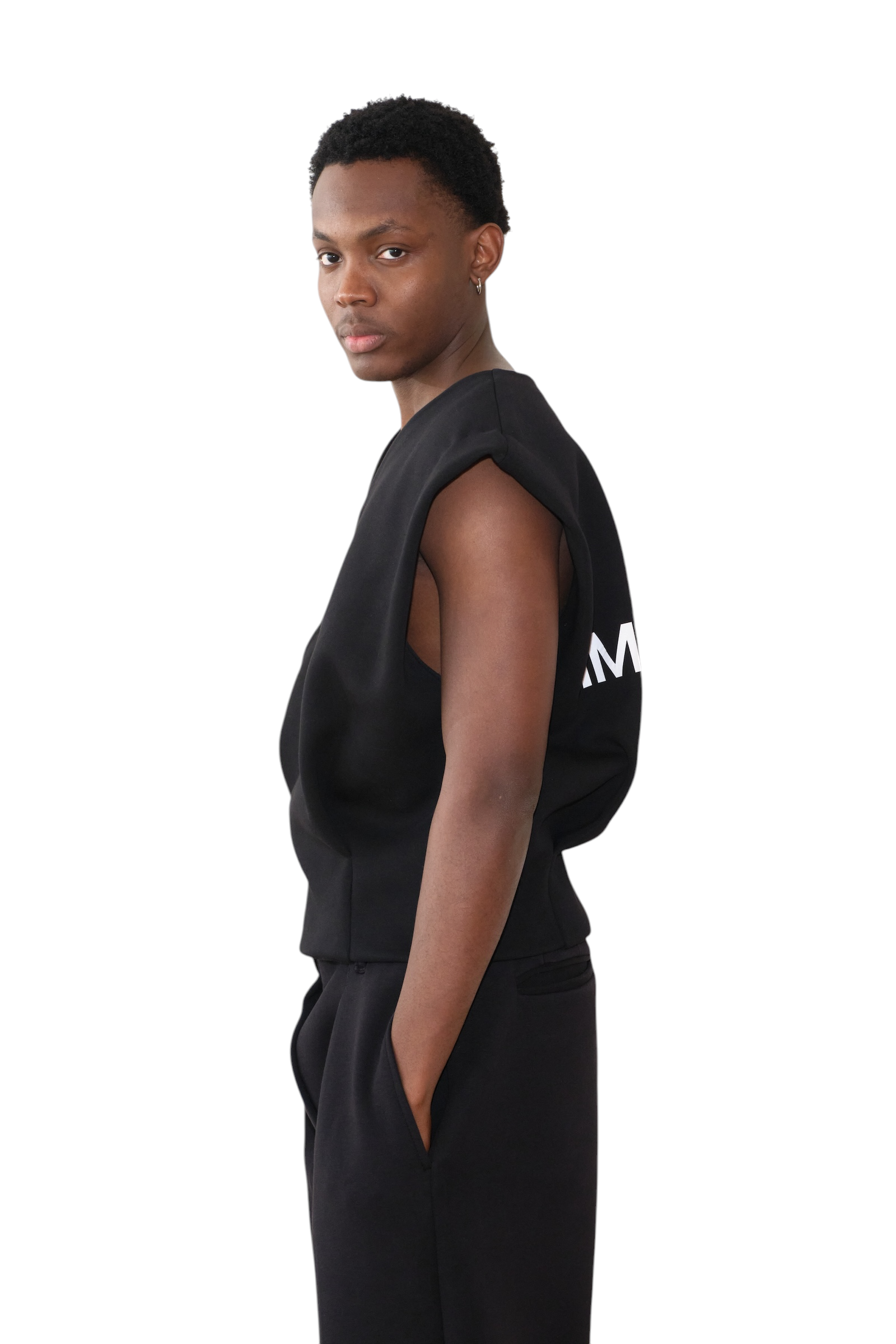 Wrap Front Vest With Immigrant Print